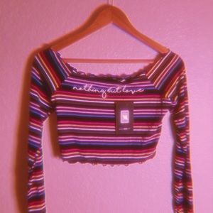 ✨FASHIONNOVA MULTICOLOR STRIPED SHIRT✨